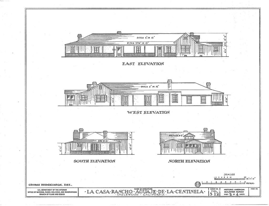 Elevations 1934 - Historical American Building Survey / Library of Congress